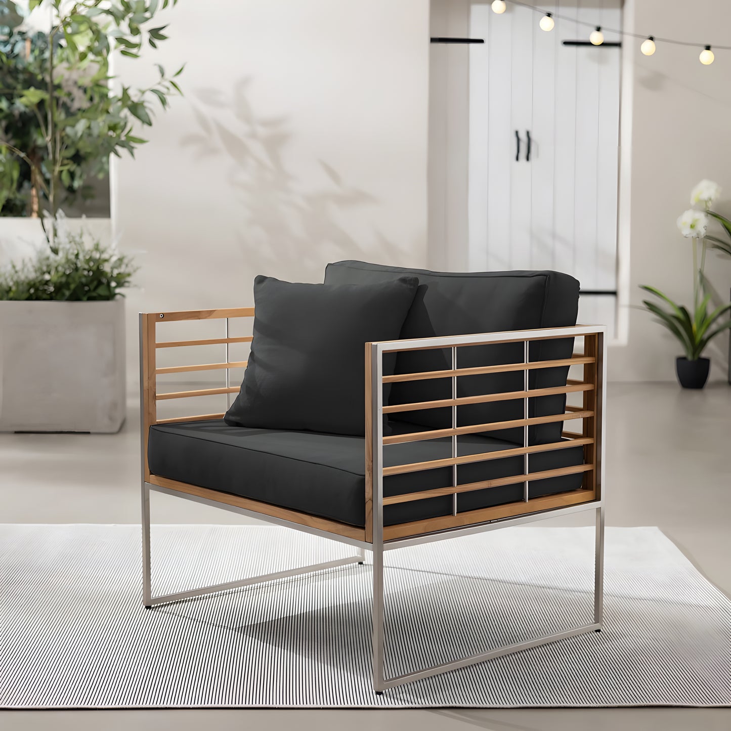 72" Aluminum Outdoor Lounge Sofa