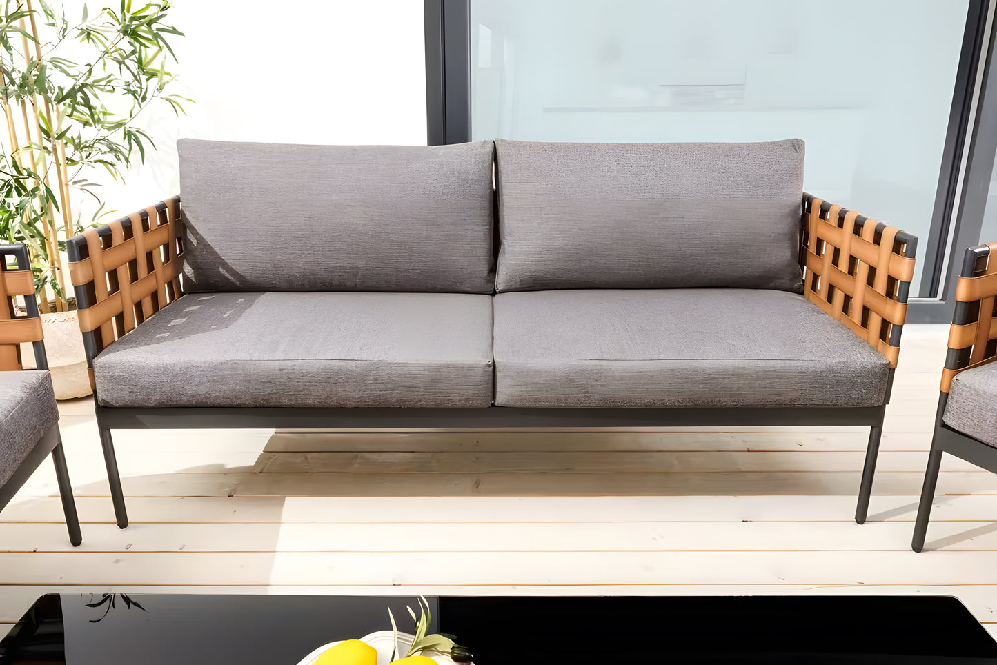72" Aluminum Outdoor Lounge Sofa
