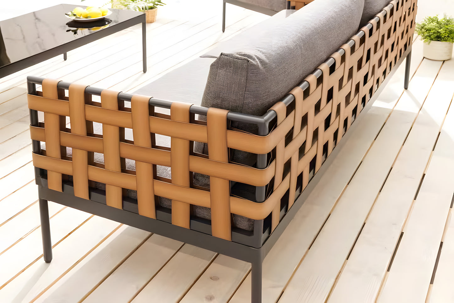 72" Aluminum Outdoor Lounge Sofa