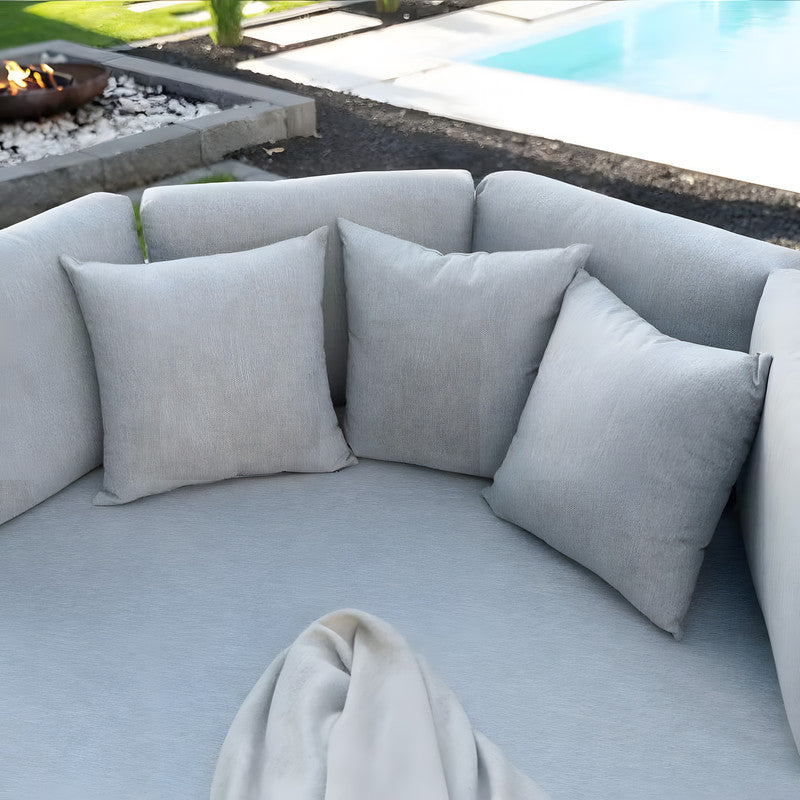 3-Piece Metal Patio Chat Set with Cushions