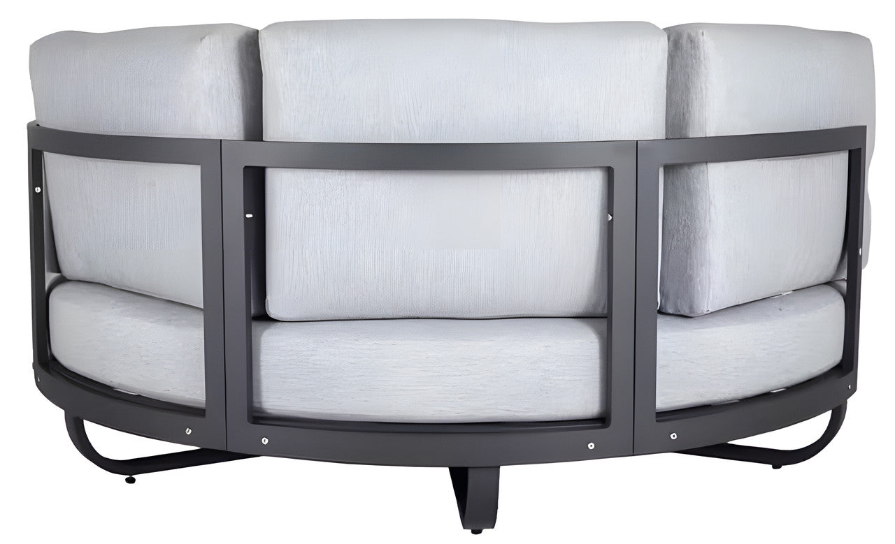 3-Piece Metal Patio Chat Set with Cushions