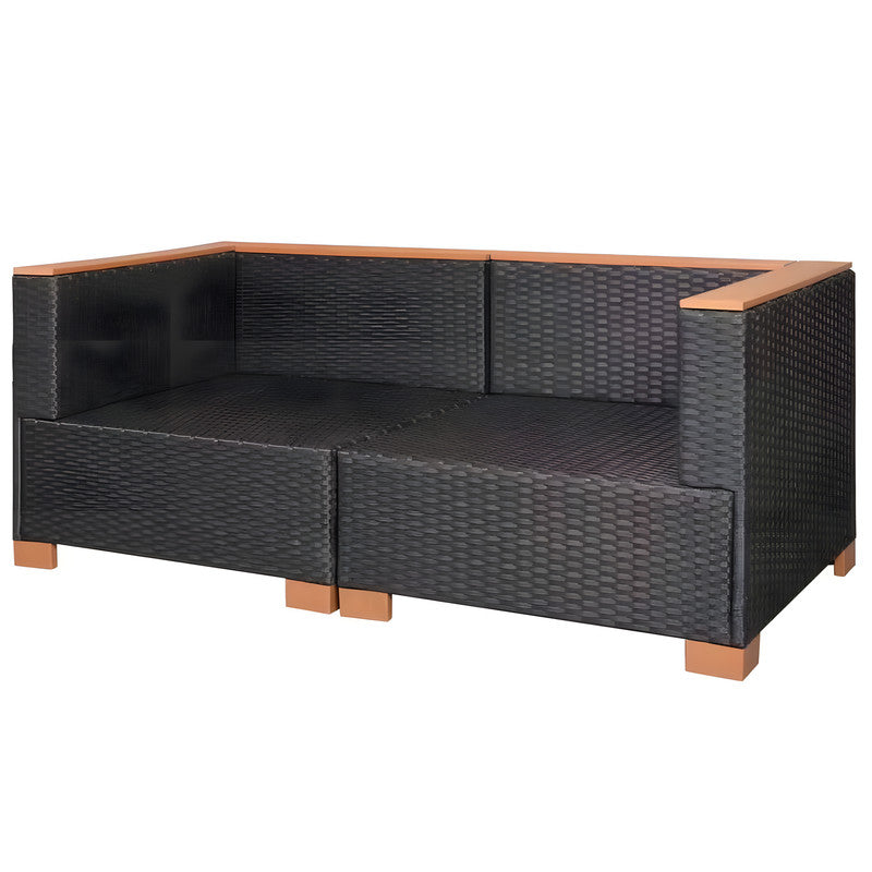 2-Piece Patio Sofa Chair with Cushions