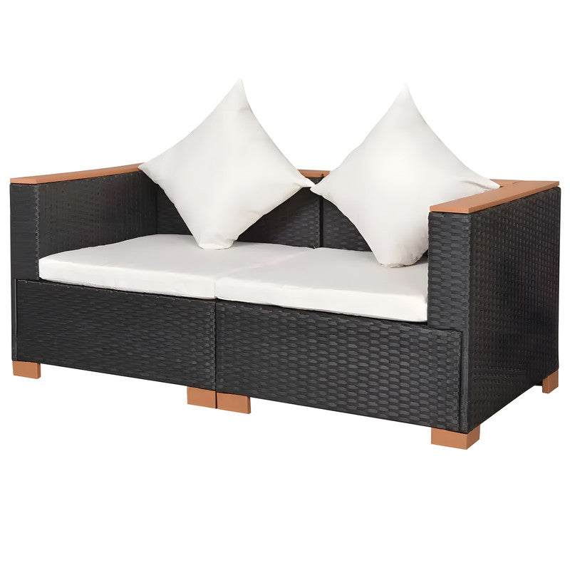 2-Piece Patio Sofa Chair with Cushions