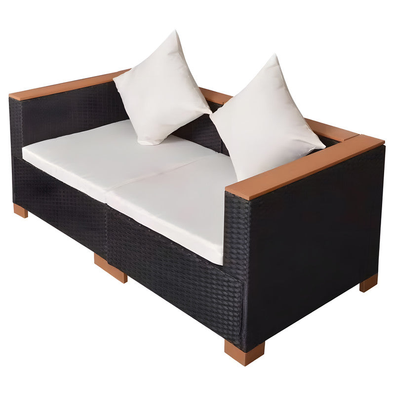 2-Piece Patio Sofa Chair with Cushions
