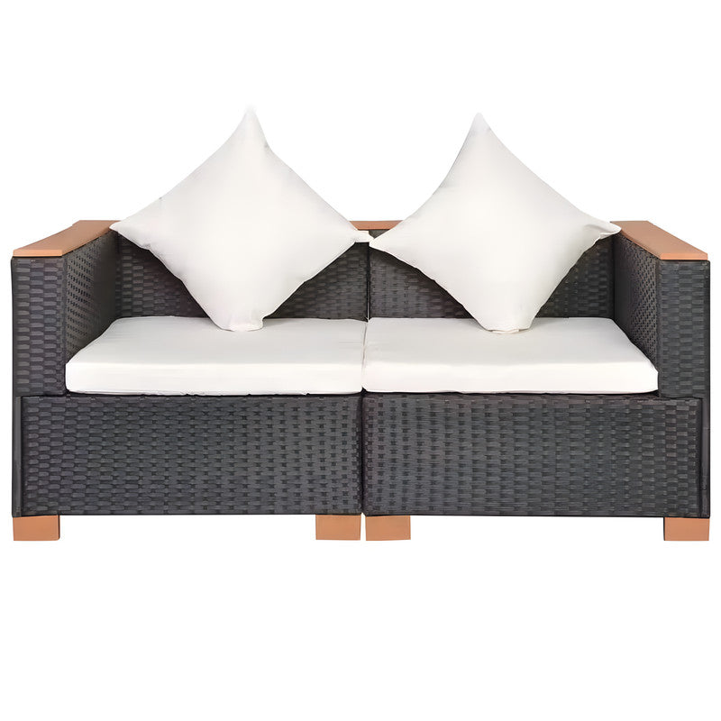 2-Piece Patio Sofa Chair with Cushions