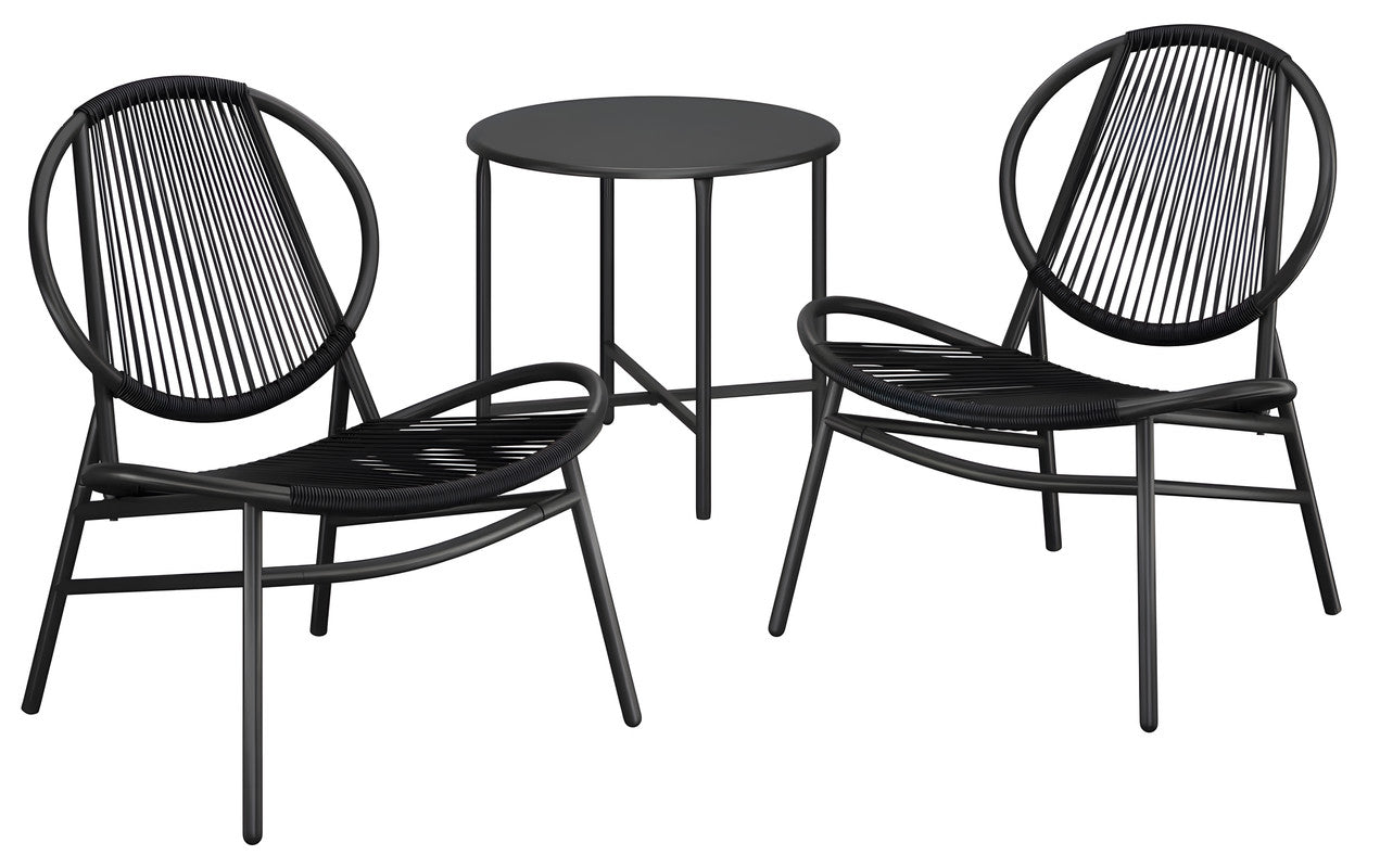 3-Piece Metal Patio Chat Set