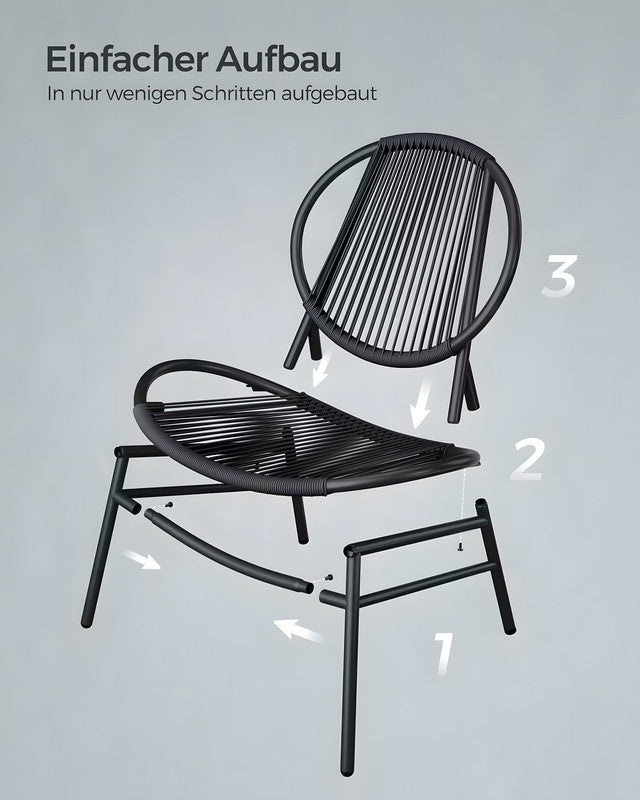 3-Piece Metal Patio Chat Set