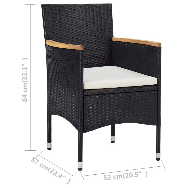 3-Piece Patio Chat Set with Cushions