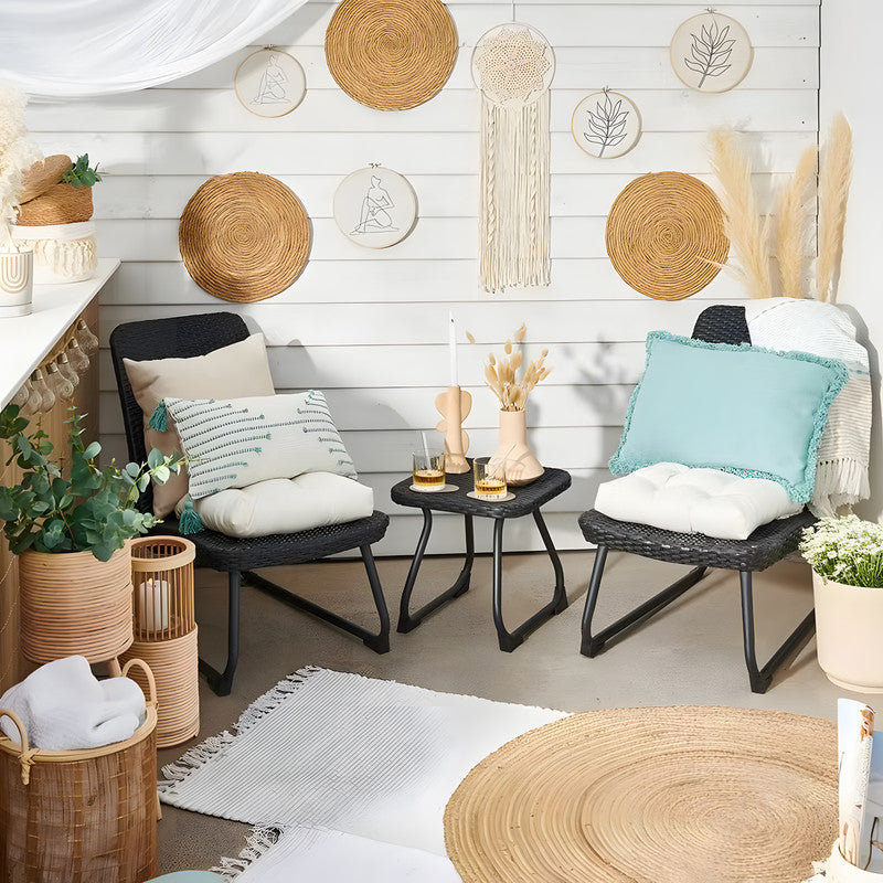 3-Piece Metal Patio Chat Set