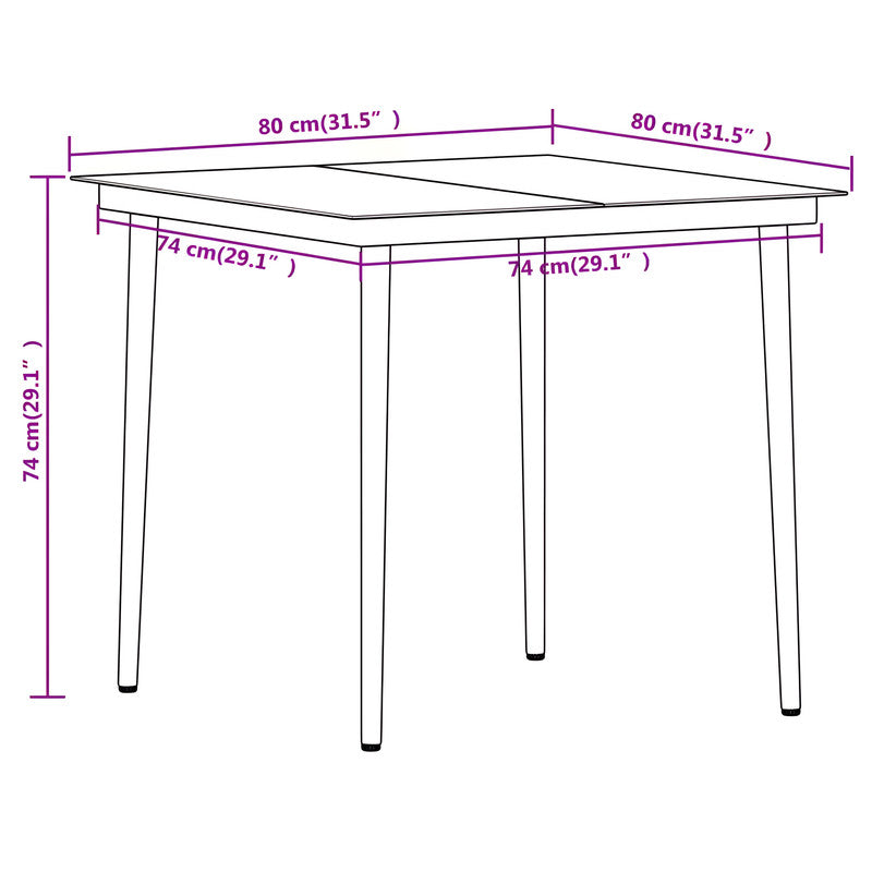 3-Piece Metal Patio Chat Set
