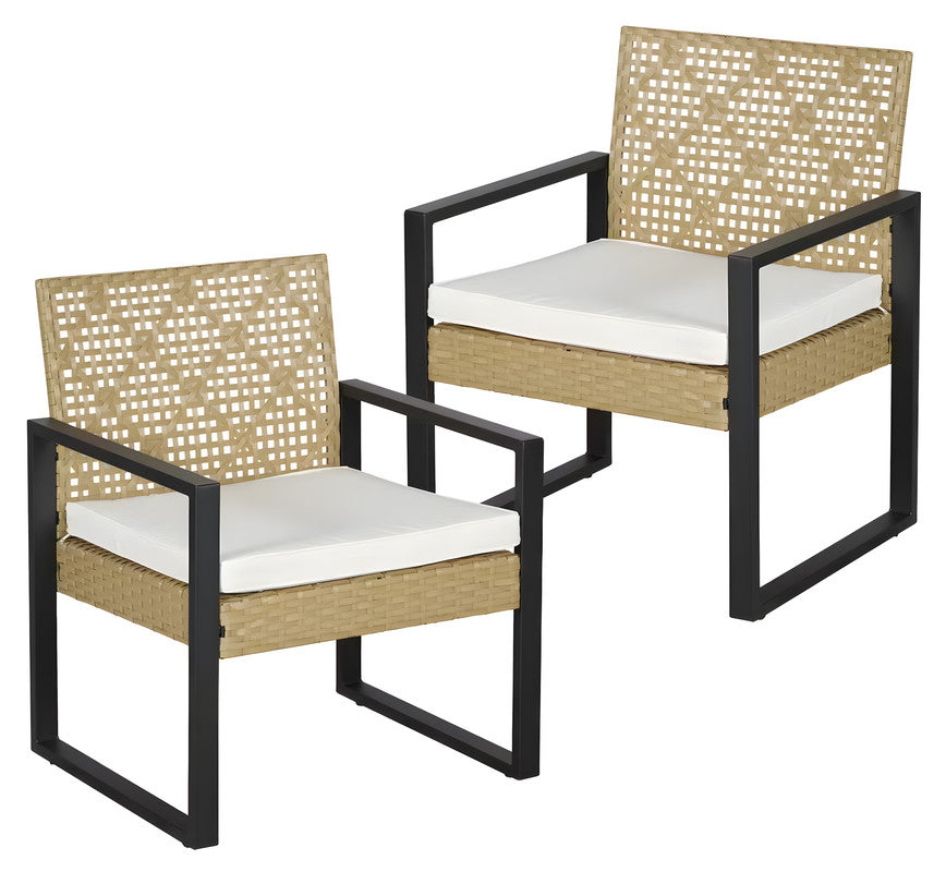 4-Piece Metal Patio Conversation Set with Cushions