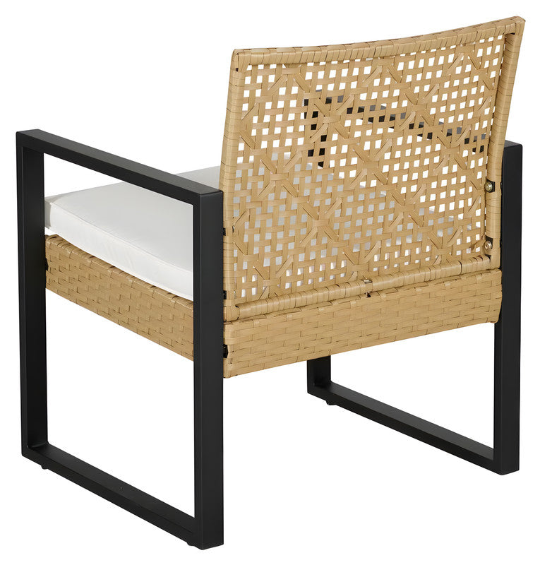 4-Piece Metal Patio Conversation Set with Cushions