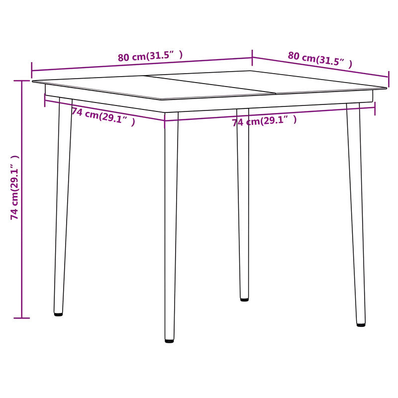 5-Piece Metal Outdoor Dining Set