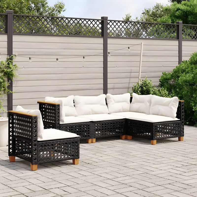 5-Piece Outdoor Sofa Set with Cushions