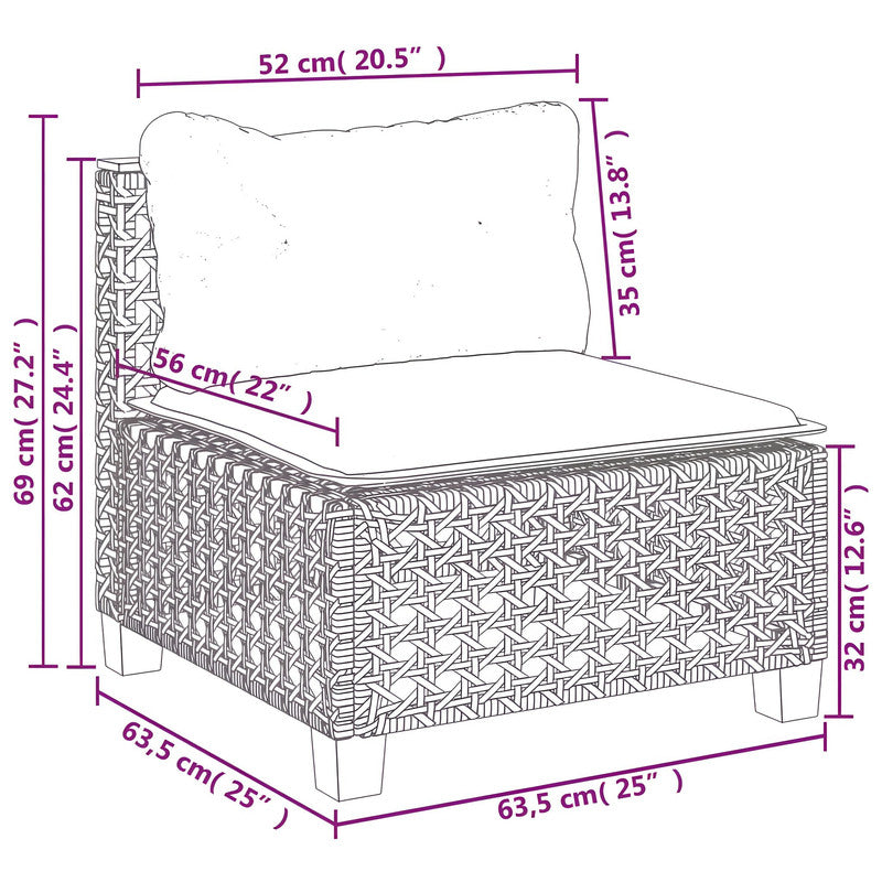 5-Piece Outdoor Sofa Set with Cushions