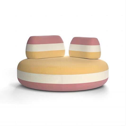 High-End Design Comfortable Outdoor Sofa (Round Ottoman)