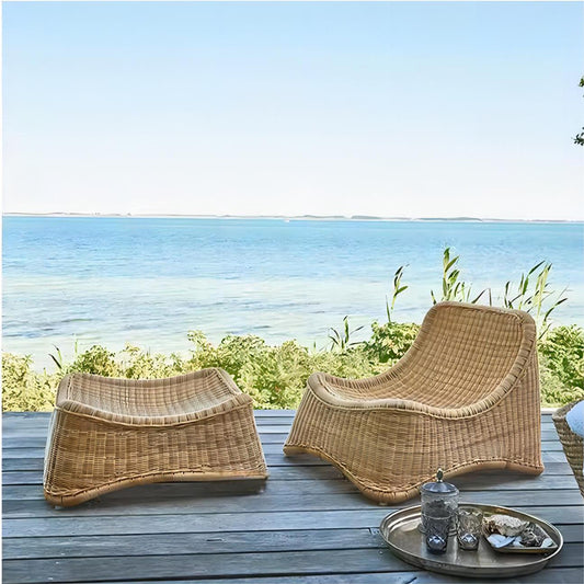 Balcony Garden Sofa with Ottoman