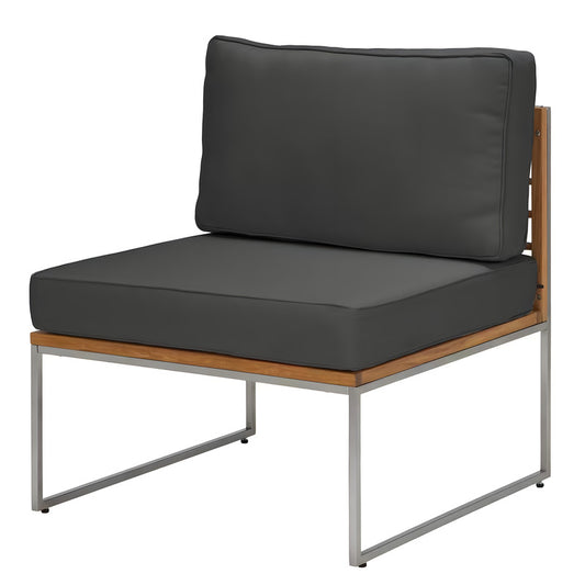 Outdoor Armless Chair with Cushions