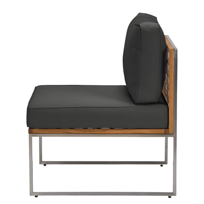 Outdoor Armless Chair with Cushions