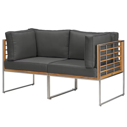 55" Outdoor Lounge Sofa with Cushions