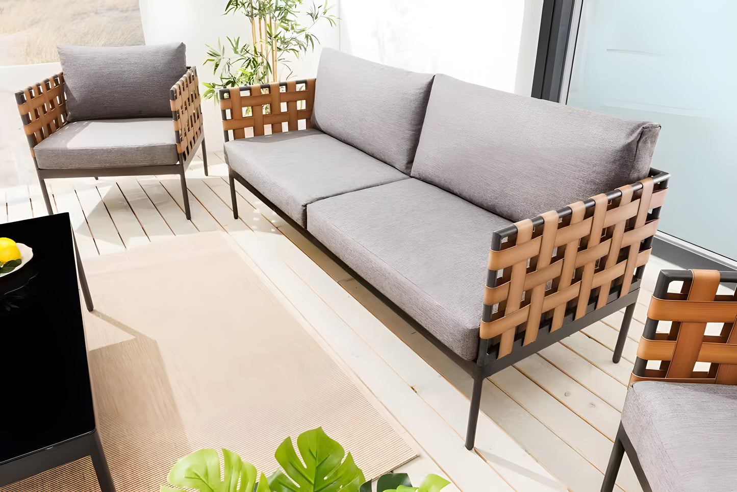 72" Aluminum Outdoor Lounge Sofa