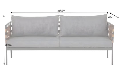 72" Aluminum Outdoor Lounge Sofa