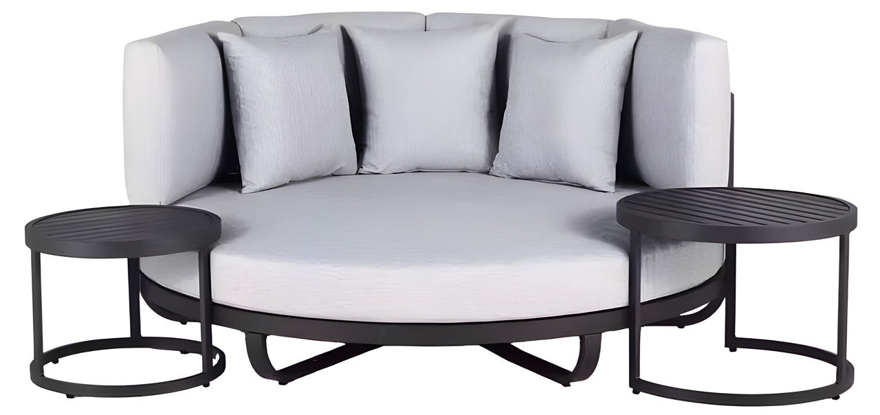 3-Piece Metal Patio Chat Set with Cushions