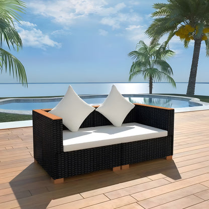 2-Piece Patio Sofa Chair with Cushions
