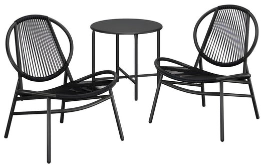 3-Piece Metal Patio Chat Set
