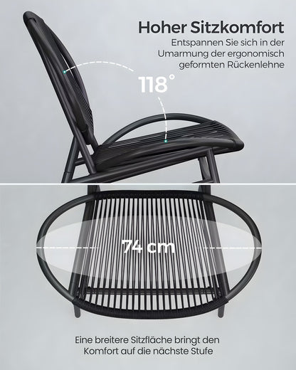 3-Piece Metal Patio Chat Set