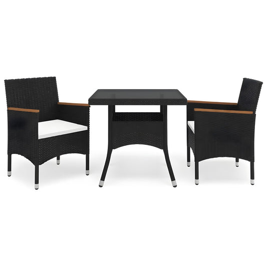 3-Piece Patio Chat Set with Cushions