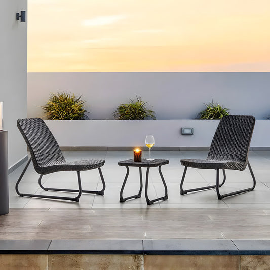 3-Piece Metal Patio Chat Set