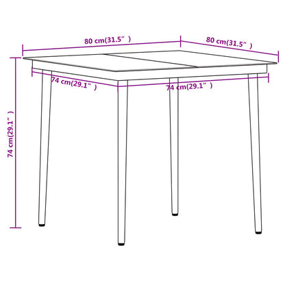 3-Piece Metal Patio Chat Set