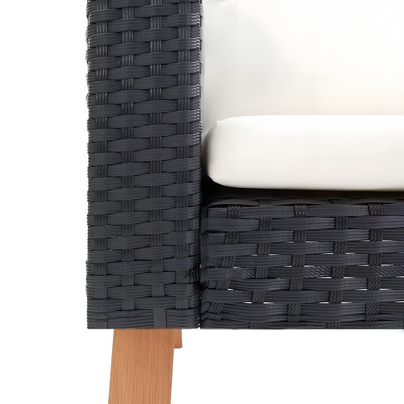 3-Piece Metal Patio Chat Set with Cushions