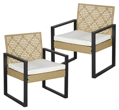 4-Piece Metal Patio Conversation Set with Cushions