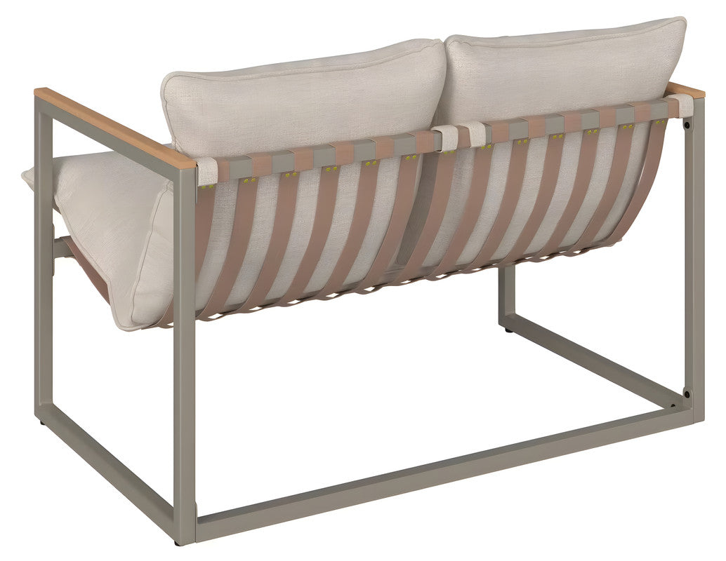 4-Piece Metal Patio Conversation Set with Cushions