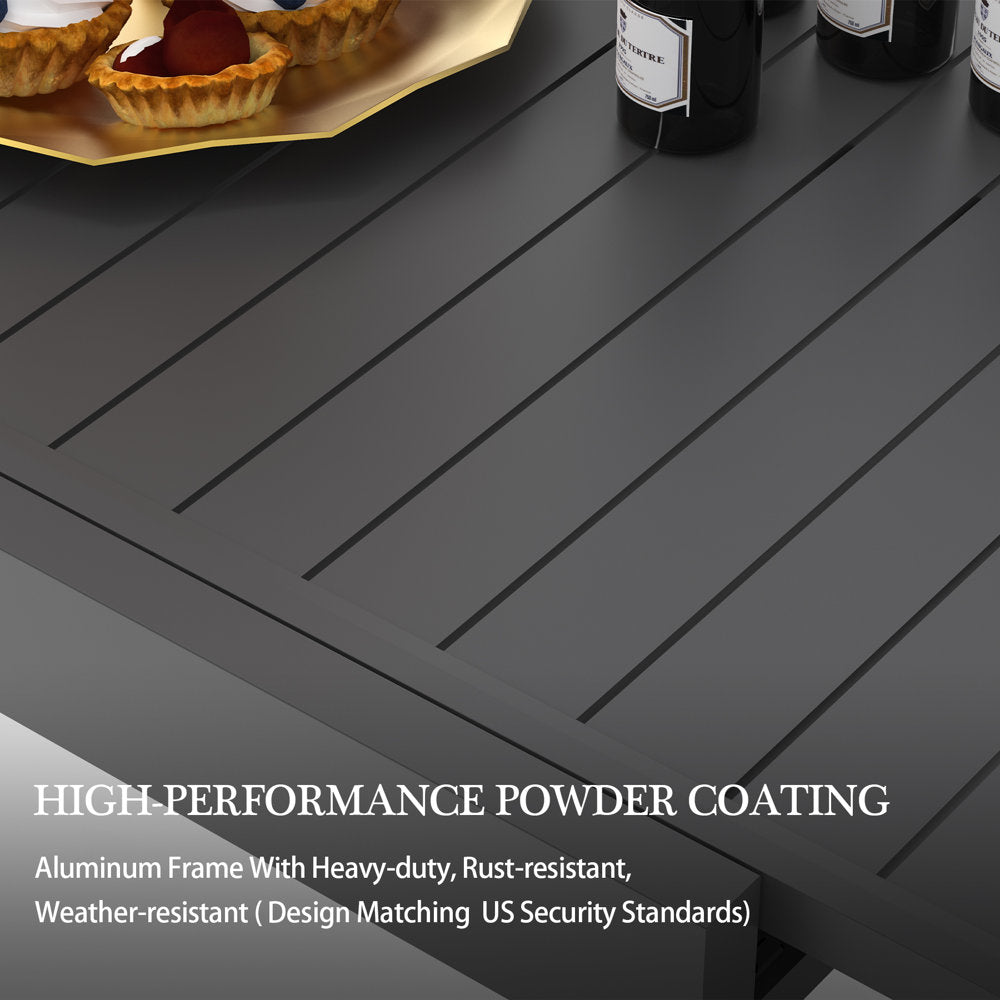 Extendable Aluminum Dining Table
