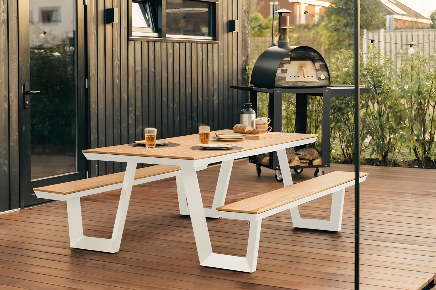 Aluminum Patio Picnic Table Set