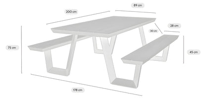 Aluminum Patio Picnic Table Set