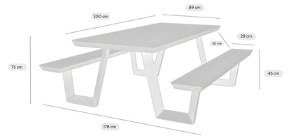 Aluminum Patio Picnic Table Set