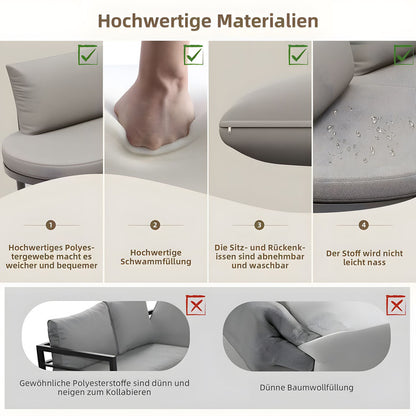 7-Piece Metal Patio Sofa Set with Cushions