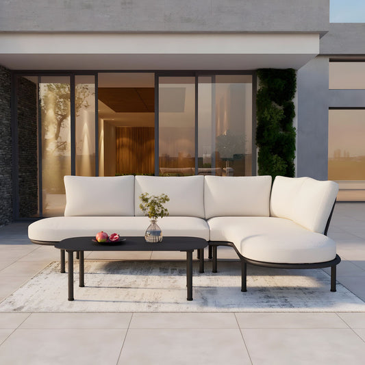 Metal Patio Sofa Set with Cushions